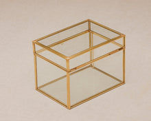 Load image into Gallery viewer, 4x6" Brass & Glass Upright Photo Print Box - Large 325 Photos