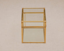 Load image into Gallery viewer, 4x6" Brass & Glass Upright Photo Print Box - Large 325 Photos