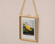 Load image into Gallery viewer, Mini Vertical Brass Hanging Frame Wallet Photo 2.5x3.5 Ornament