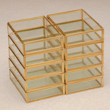 Load image into Gallery viewer, Set of 10 - 4x6" Brass & Glass Photo Print Box