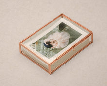 Load image into Gallery viewer, Set of 10 - 4x6" Red Brass & Glass Photo Print Box