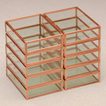 Load image into Gallery viewer, Set of 10 - 4x6" Red Brass & Glass Photo Print Box