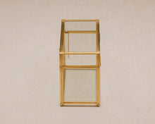 Load image into Gallery viewer, 4x6" Brass & Glass Upright Photo Print Box - Small 250 Photos