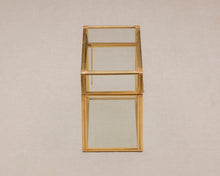Load image into Gallery viewer, 4x6" Brass & Glass Upright Photo Print Box - Small 250 Photos