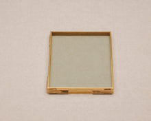 Load image into Gallery viewer, 5x7" Double Panel Brass &amp; Glass Tabletop Photo Frame in Gold
