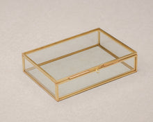 Load image into Gallery viewer, Set of 10 - 4x6" Brass &amp; Glass Photo Print Box
