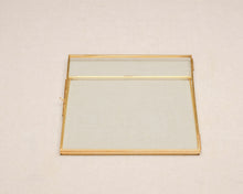 Load image into Gallery viewer, 8x10" Brass &amp; Glass Tabletop Photo Frame in Gold
