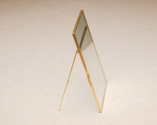 Load image into Gallery viewer, 8x10" Brass &amp; Glass Tabletop Photo Frame in Gold
