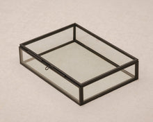 Load image into Gallery viewer, 4x6" Black Brass &amp; Glass Photo Print Box
