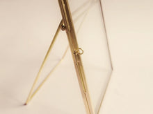 Load image into Gallery viewer, 4x6" Brass &amp; Glass Tabletop Photo Frame in Gold
