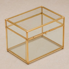 Load image into Gallery viewer, 4x6" Brass &amp; Glass Upright Photo Print Box - Large 325 Photos
